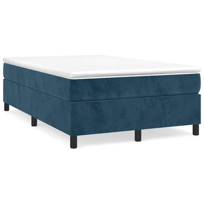 Giroletto a Molle con Materasso Blu Scuro 120x190 cm in Velluto | homemem39