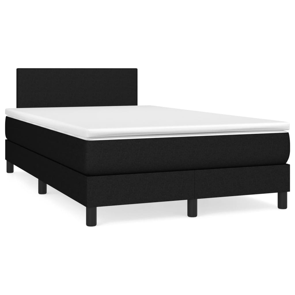 Giroletto a Molle con Materasso Nero 120x190 cm in Tessuto | homemem39