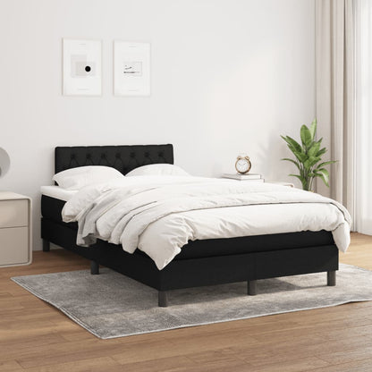 Giroletto a Molle con Materasso Nero 120x190 cm in Tessuto | homemem39