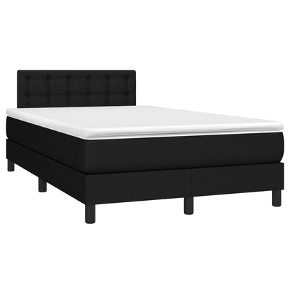Giroletto a Molle con Materasso Nero 120x190 cm in Tessuto | homemem39