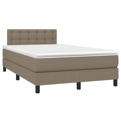 Giroletto a Molle con Materasso Tortora 120x190 cm in Tessuto