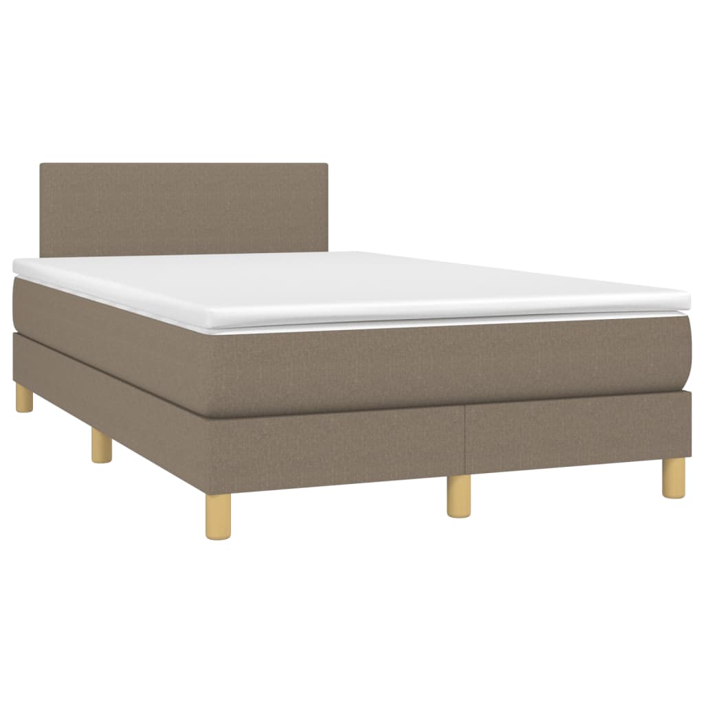 Giroletto a Molle con Materasso Tortora 120x190 cm in Tessuto | homemem39