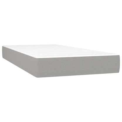 Giroletto a Molle con Materasso Grigio Chiaro 120x190cm Tessuto | homemem39