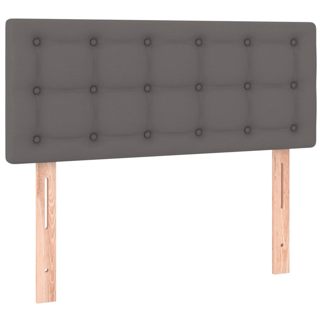 Giroletto a Molle con Materasso Grigio 120x190 cm in Similpelle | homemem39