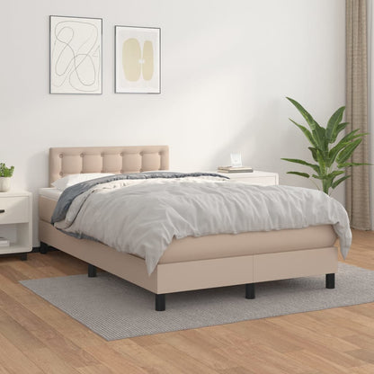 Giroletto a Molle con Materasso Cappuccino 120x190cm Similpelle | homemem39