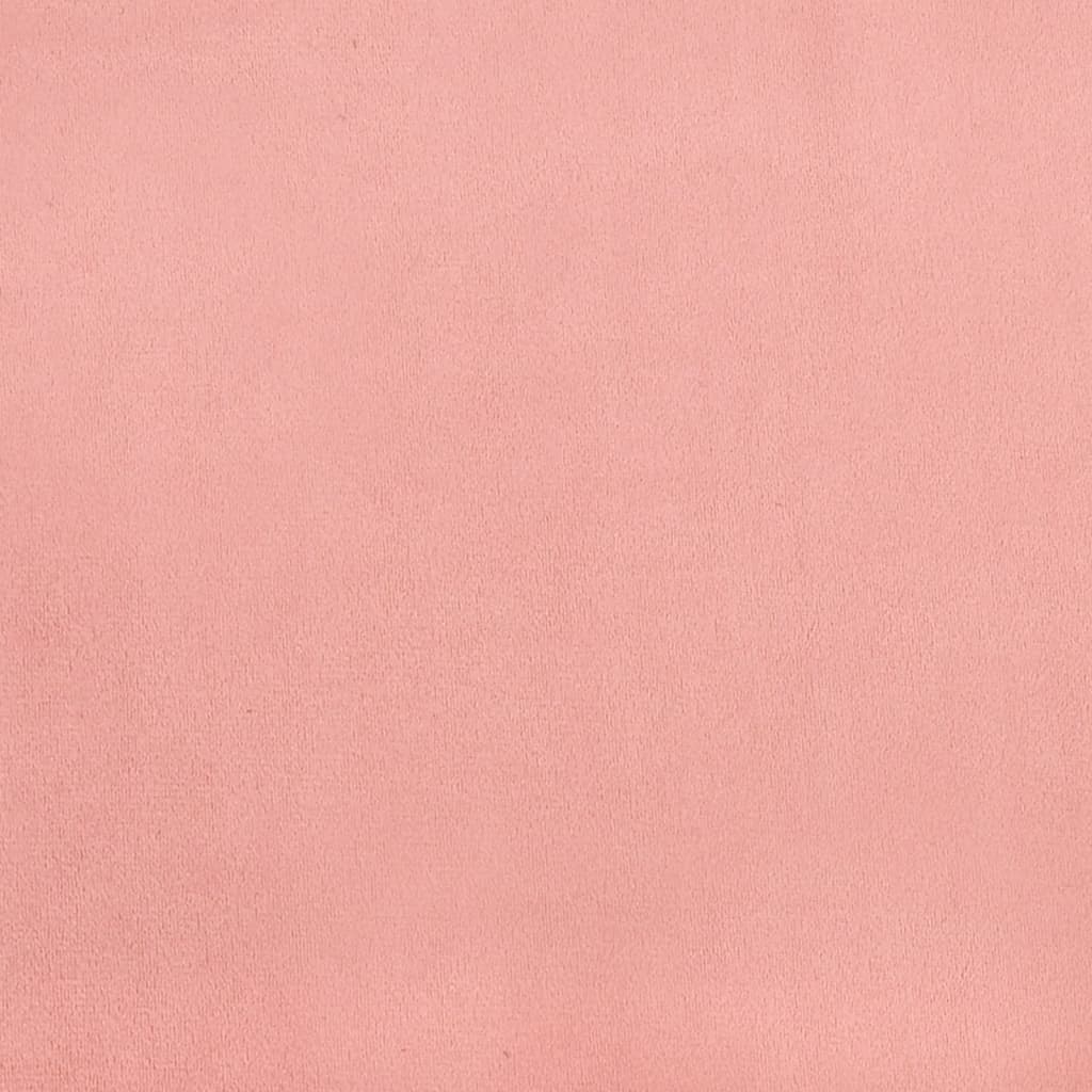 Giroletto a Molle con Materasso Rosa 120x190 cm in Velluto | homemem39