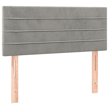 Giroletto a Molle con Materasso Grigio Chiaro 120x190cm Velluto | homemem39
