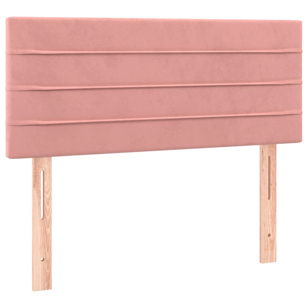 Giroletto a Molle con Materasso Rosa 120x190 cm in Velluto | homemem39