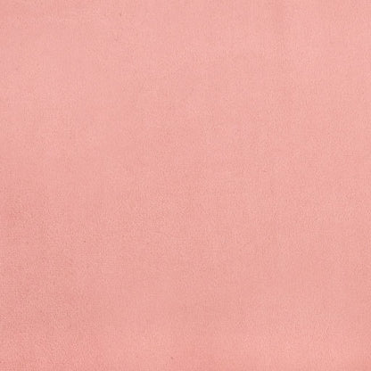 Giroletto a Molle con Materasso Rosa 120x190 cm in Velluto | homemem39
