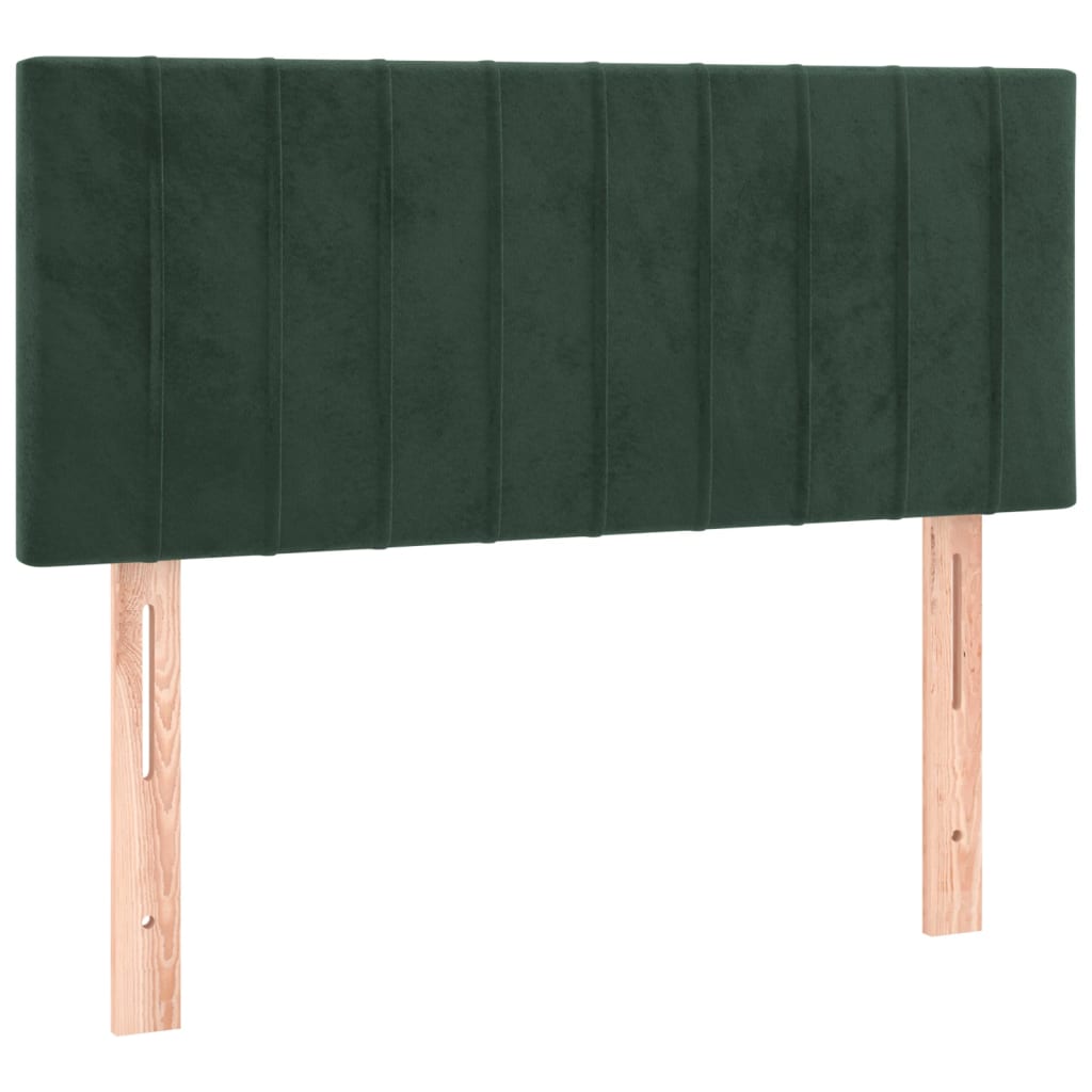 Giroletto a Molle con Materasso Verde Scuro 120x190 cm Velluto - homemem39