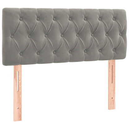 Giroletto a Molle con Materasso Grigio Chiaro 120x190cm Velluto - homemem39