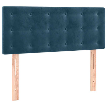 Giroletto a Molle con Materasso Blu Scuro 120x190 cm in Velluto