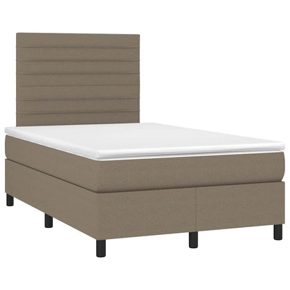 Giroletto a Molle con Materasso Tortora 120x190 cm in Tessuto