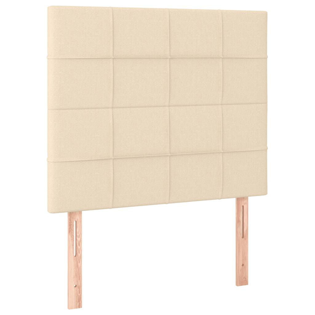 Giroletto a Molle con Materasso Crema 120x190 cm in Tessuto