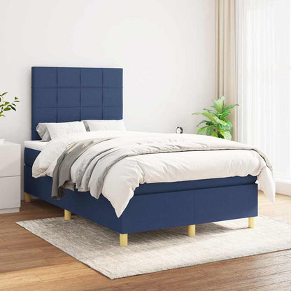Giroletto a Molle con Materasso Blu 120x190 cm in Tessuto | homemem39