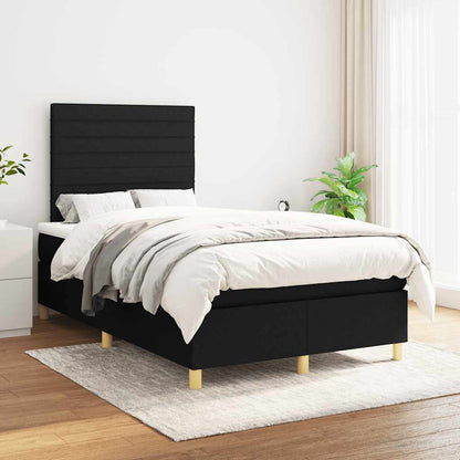 Giroletto a Molle con Materasso Nero 120x190 cm in Tessuto | homemem39