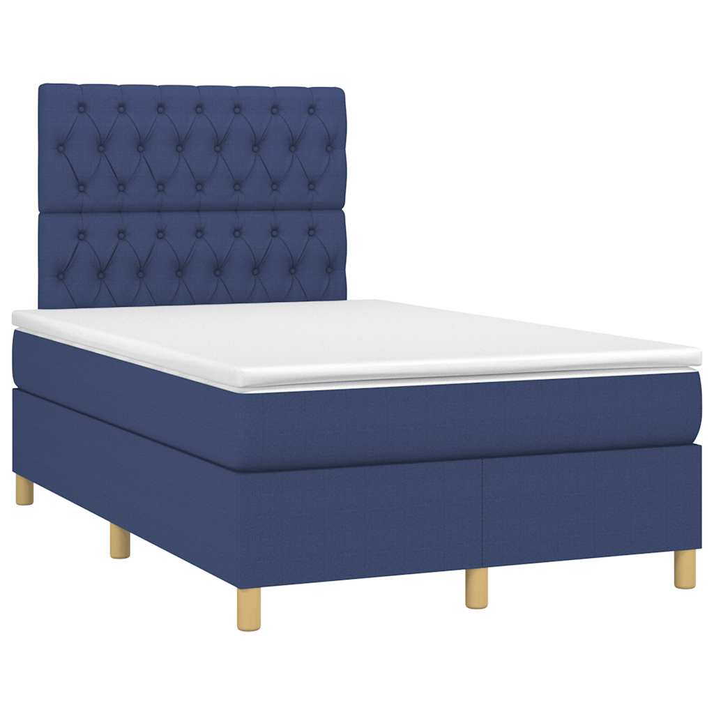 Giroletto a Molle con Materasso Blu 120x190 cm in Tessuto | homemem39