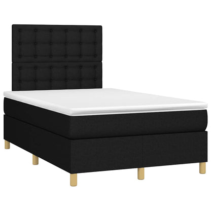 Giroletto a Molle con Materasso Nero 120x190 cm in Tessuto | homemem39