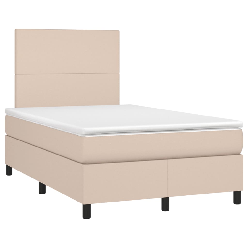Giroletto a Molle con Materasso Cappuccino 120x190cm Similpelle | homemem39