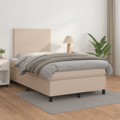 Giroletto a Molle con Materasso Cappuccino 120x190cm Similpelle | homemem39