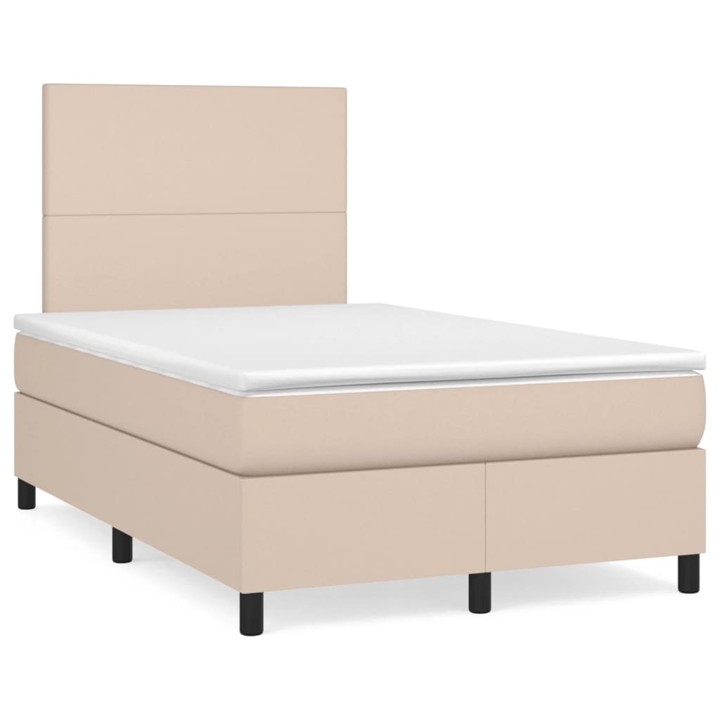 Giroletto a Molle con Materasso Cappuccino 120x190cm Similpelle | homemem39