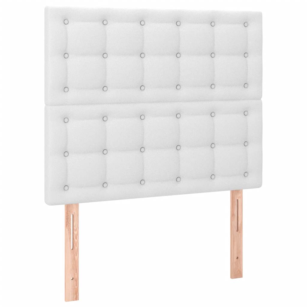 Giroletto a Molle con Materasso Bianco 120x190 cm in Similpelle