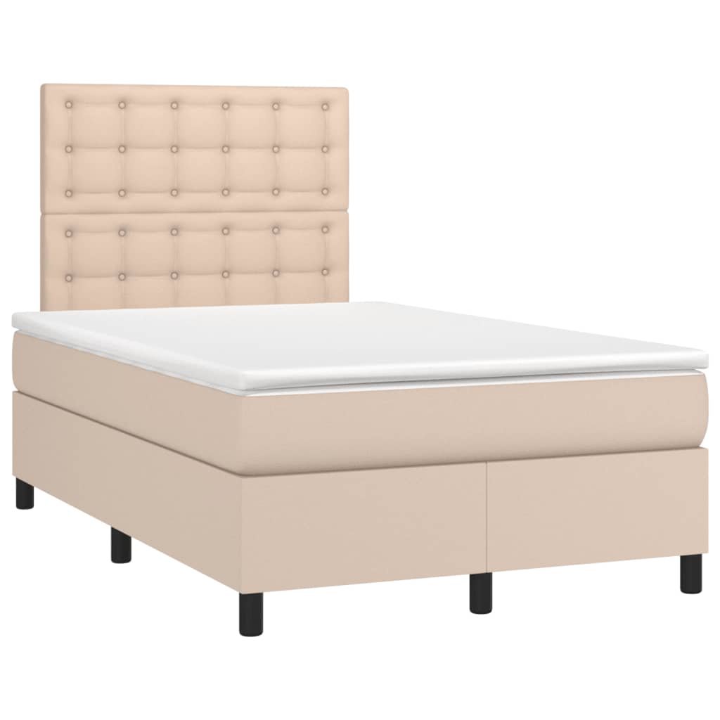 Giroletto a Molle con Materasso Cappuccino 120x190cm Similpelle | homemem39