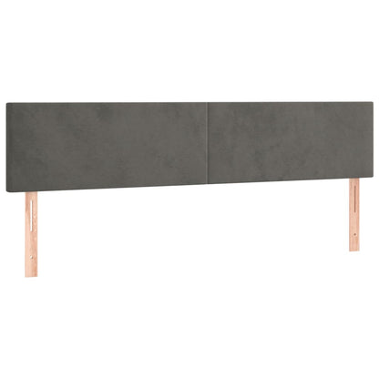 Giroletto a Molle con Materasso Grigio Scuro 120x190 cm Velluto | homemem39