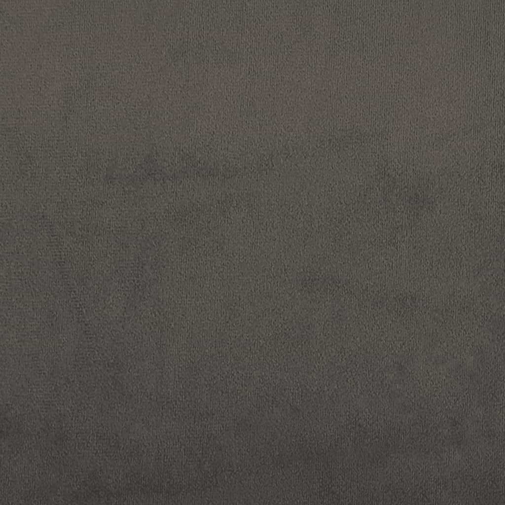 Giroletto a Molle con Materasso Grigio Scuro 120x190 cm Velluto | homemem39