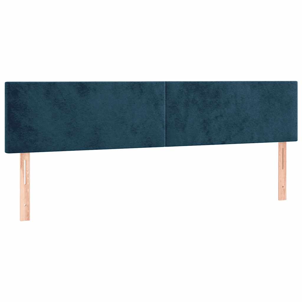 Giroletto a Molle con Materasso Blu Scuro 120x190 cm in Velluto