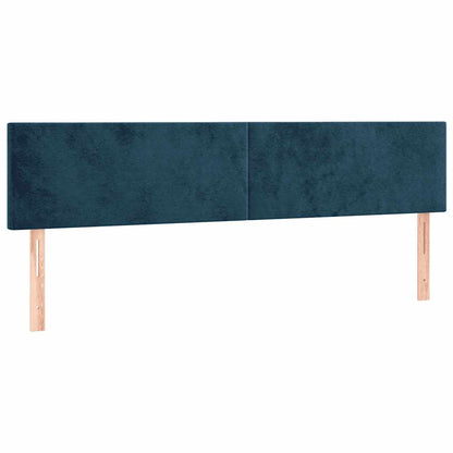 Giroletto a Molle con Materasso Blu Scuro 120x190 cm in Velluto