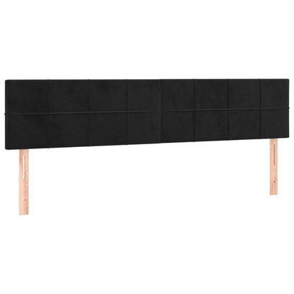 Giroletto a Molle con Materasso Nero 120x190 cm in Velluto | homemem39