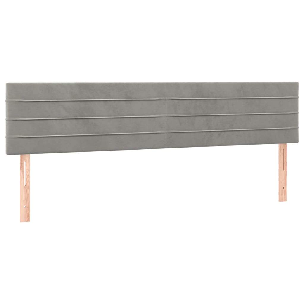 Giroletto a Molle con Materasso Grigio Chiaro 120x190cm Velluto | homemem39