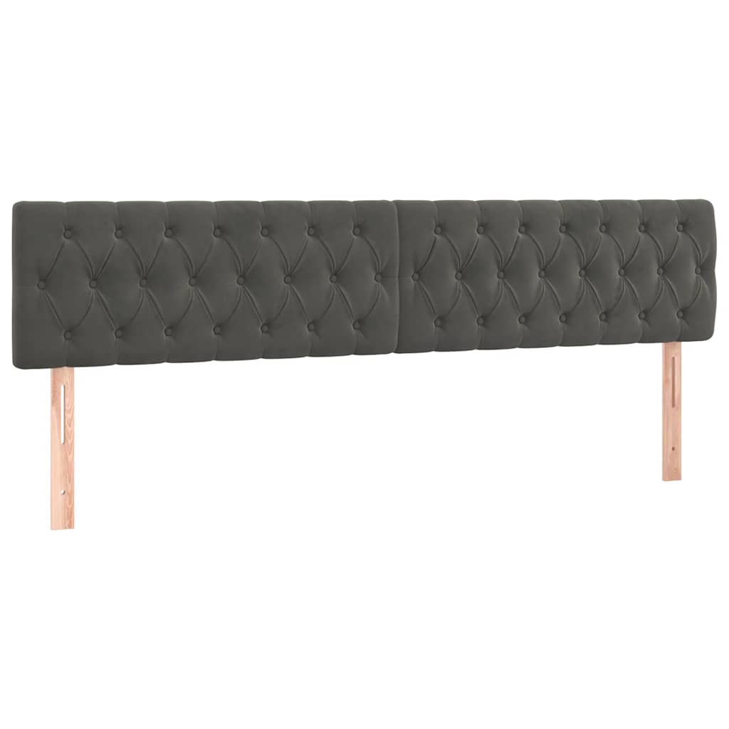 Giroletto a Molle con Materasso Grigio Scuro 120x190 cm Velluto | homemem39
