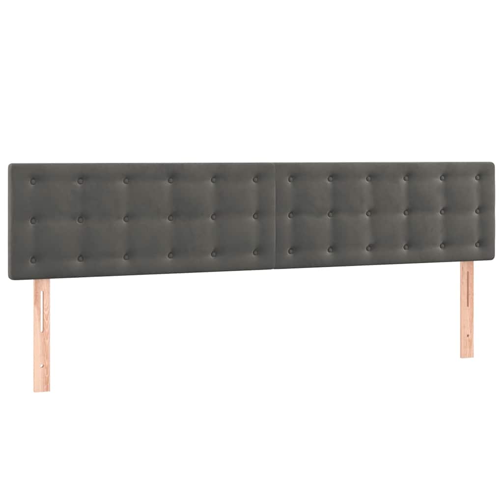 Giroletto a Molle con Materasso Grigio Scuro 120x190 cm Velluto | homemem39