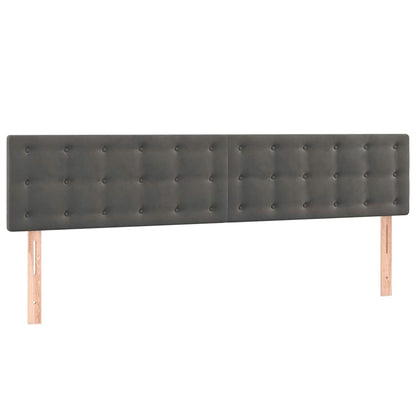 Giroletto a Molle con Materasso Grigio Scuro 120x190 cm Velluto | homemem39