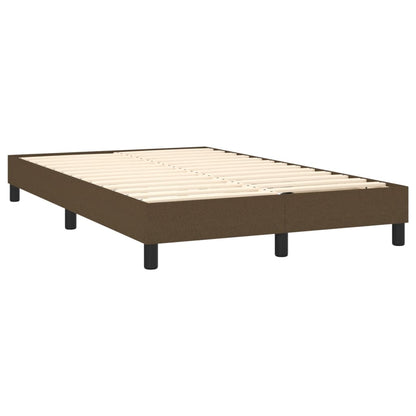 Letto a Molle Materasso e LED MarroneScuro 120x190cm in Tessuto