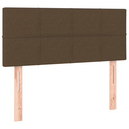 Letto a Molle Materasso e LED MarroneScuro 120x190cm in Tessuto