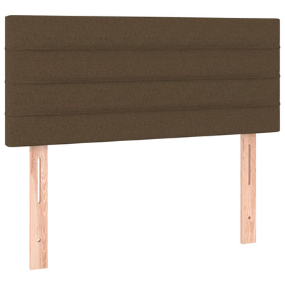 Letto a Molle Materasso e LED MarroneScuro 120x190cm in Tessuto