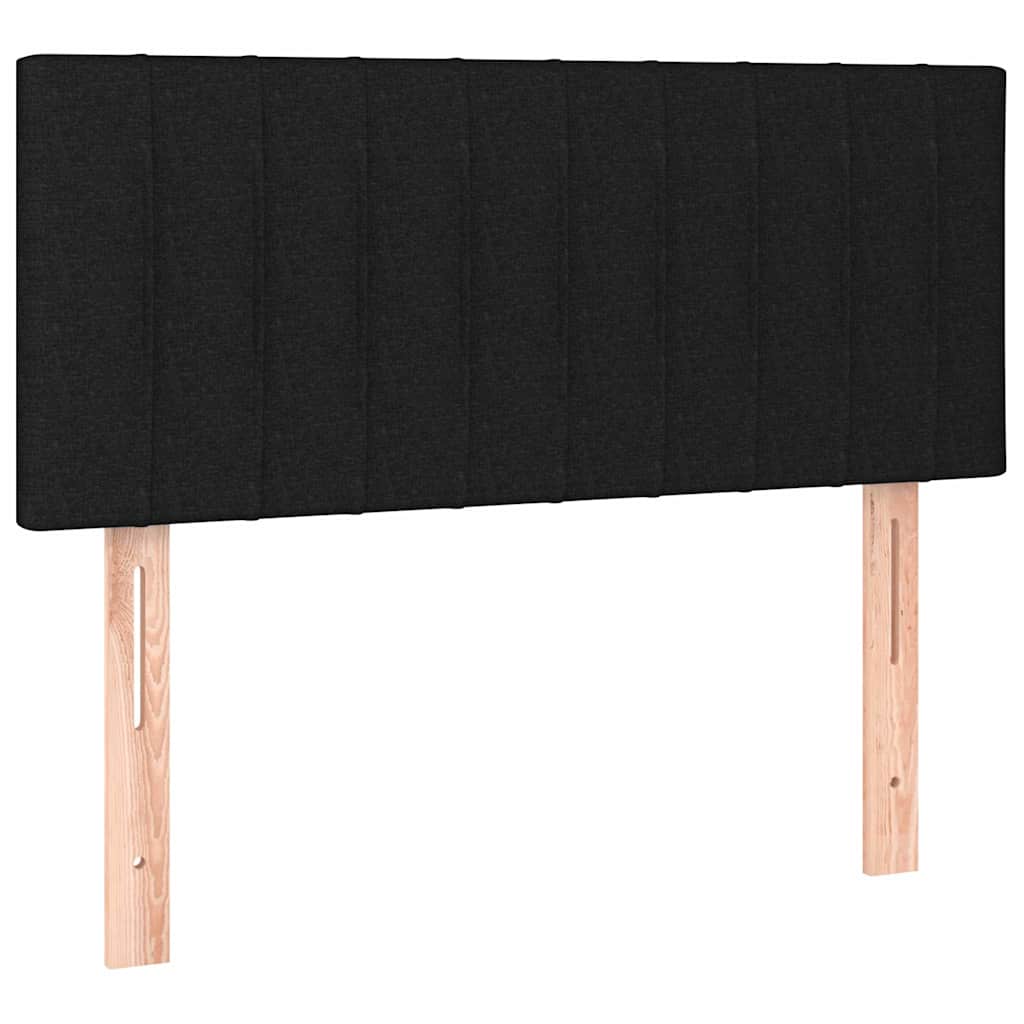Letto a Molle con Materasso e LED Nero 120x190 cm in Tessuto