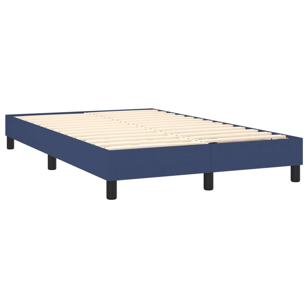 Letto a Molle con Materasso e LED Blu 120x190 cm in Tessuto | homemem39