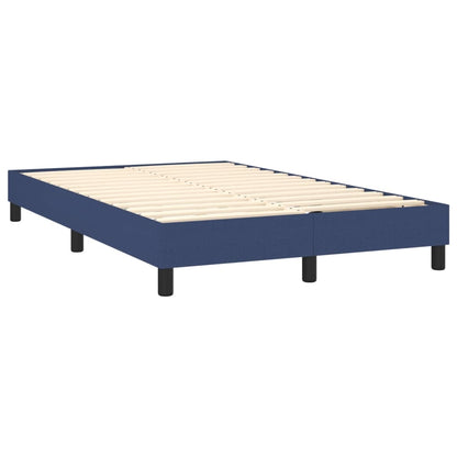 Letto a Molle con Materasso e LED Blu 120x190 cm in Tessuto | homemem39