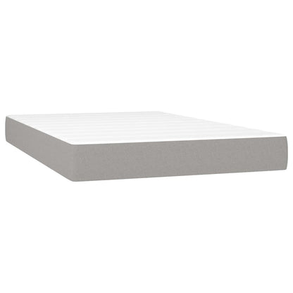 Letto a Molle Materasso e LED Grigio Chiaro 120x190 cm Tessuto