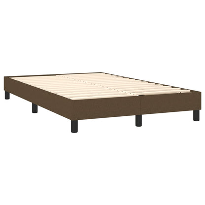 Letto a Molle Materasso e LED MarroneScuro 120x190cm in Tessuto | homemem39