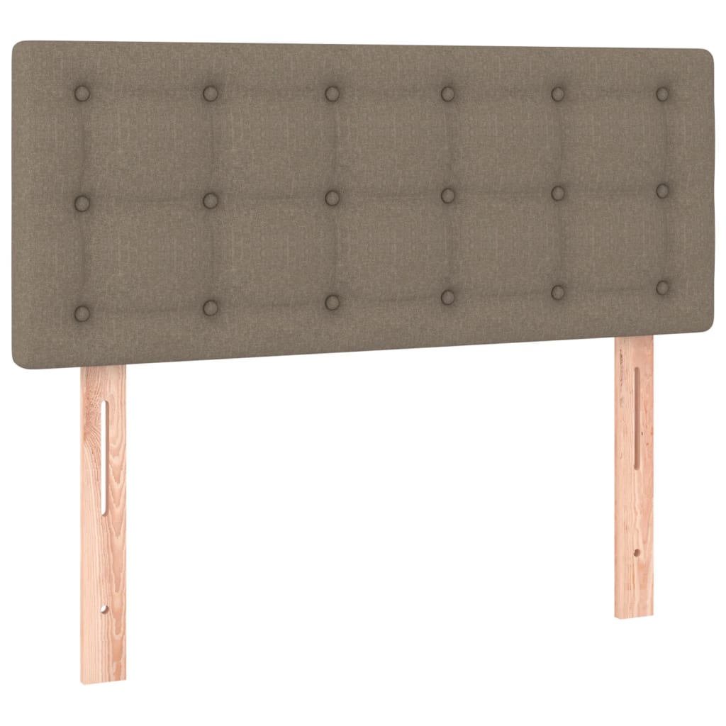 Letto a Molle con Materasso e LED Tortora 120x190 cm in Tessuto | homemem39