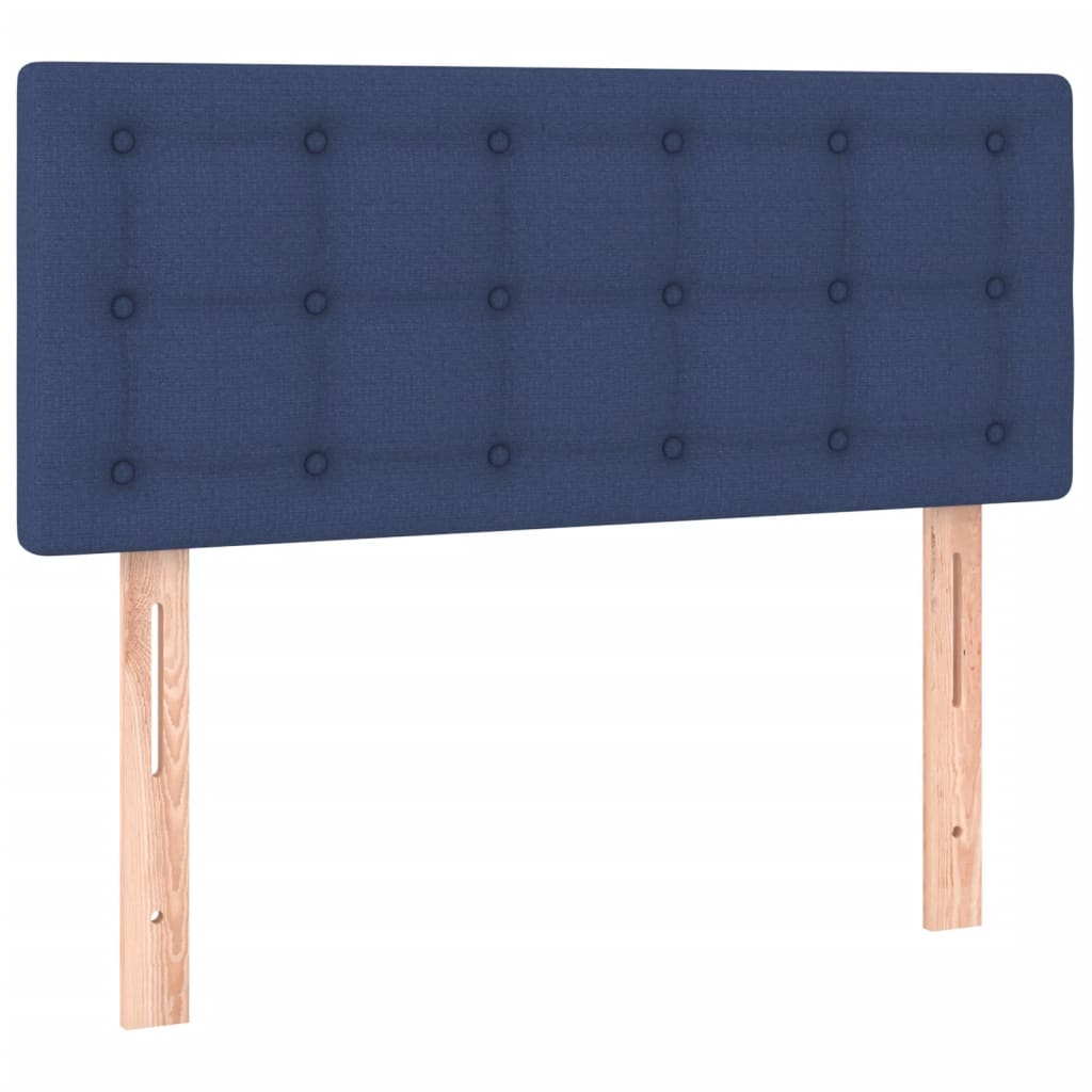 Letto a Molle con Materasso e LED Blu 120x190 cm in Tessuto | homemem39