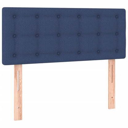 Letto a Molle con Materasso e LED Blu 120x190 cm in Tessuto | homemem39