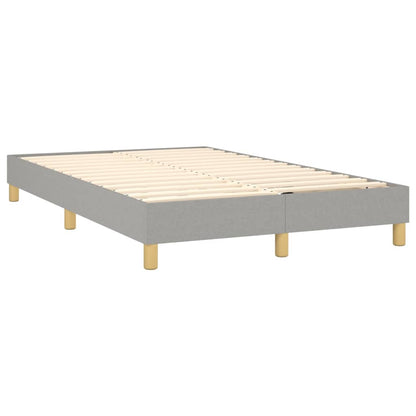 Letto a Molle Materasso e LED Grigio Chiaro 120x190 cm Tessuto | homemem39
