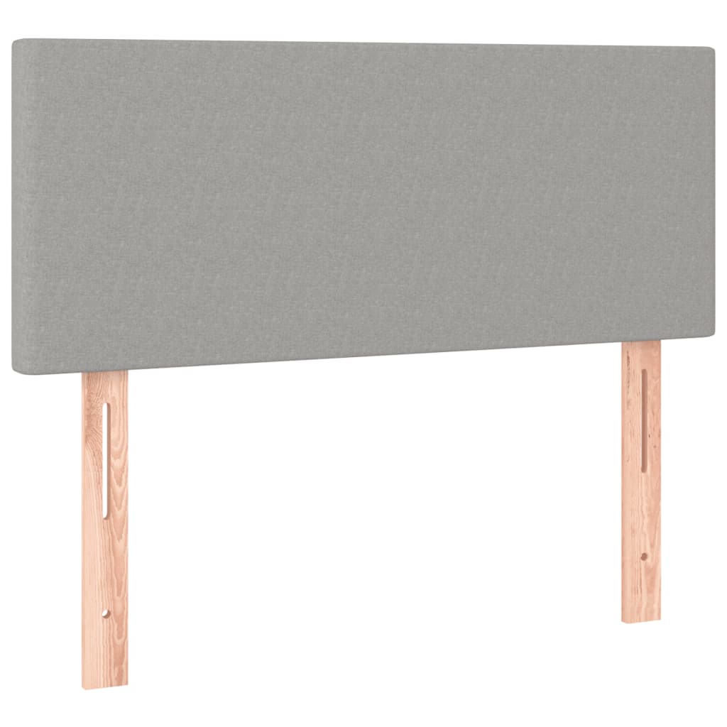 Letto a Molle Materasso e LED Grigio Chiaro 120x190 cm Tessuto | homemem39