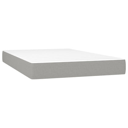 Letto a Molle Materasso e LED Grigio Chiaro 120x190 cm Tessuto | homemem39